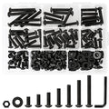 1/4 20 Bolt and Nuts Button Head Hex Socket Cap Screws, 219Pcs - size: C. 1/4-20