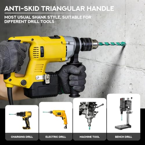GRENPRO Masonry Drill Bit Set 8Pcs, 5/32"-1/2" Serrated Concrete Drill Bit - size: 5/32" - 1/2" (8PCS)