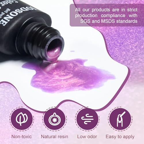 JODSONE 60 PCS Gel Nail Polish Starter Kit With U V Light 55 Kinds Of Color Glitter Gel Polish No Wipe Base And Glossy Matte Top Coat Easy To Apply - color: B22