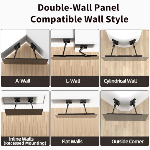 Corner TV Wall Mount for 55-120 inch TV, TV Bracket Hold 298 lbs - size: 55-120 inch