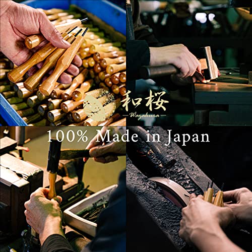 Wazakura 3PCS Bonsai Chisel Kit with Round Gouge, Single Bevel Skewed and V-Parting Tool, Hand Carving Tool Set for Jin Shari Making, Woodworking Knife Pack (3PCS Bonsai Chisel Kit)