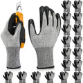 Copkim 18 Pairs Level 5 Cut Resistant Gloves Lightweight Protective Gloves with PU Coated Working accessories for Women Men - size: Medium