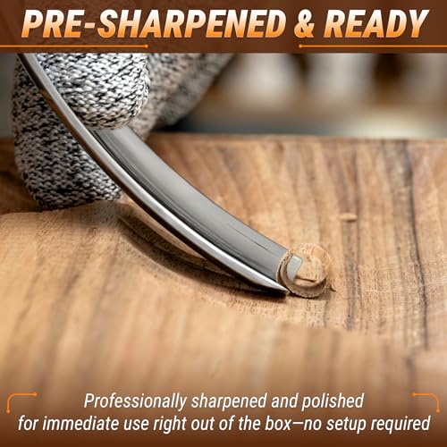 BeaverCraft Wood Carving Gouge 7L/22 Spoon Carving Tools, Chisels - Bowl Gouge, Wood Curved Chisel - Whittling Spoon Knife