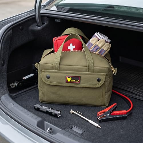 G & F Products Waxed Canvas Military Duffle Bag, 24 Inch, Heavy Duty Travel - color: Olive Green
