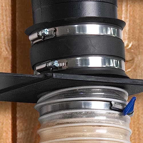 POWERTEC 70148-P8 2-1/2 Inch Dust Control Flex Cuff with Steel Hose Clamps, Hose Connector Rubber Cuff Coupler for Woodworking Dust Collection Fittings, Dust Collector Accessories & Machinery, 8 pack - size: 2-1/2", 8PK