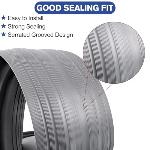 ToLanbbt 10Ft/3M Universal Garage Door Rubber Threshold Strip with 300ml Black Adhesive/Sealant, Weatherproof Seal Strip DIY Weather Stripping Replacement (Grey) - color: Gray, size: 10 Ft (incl. 1 adhesive)