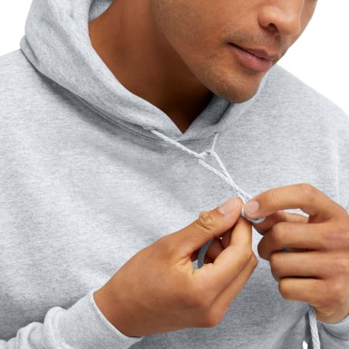 Hanes Men's Hoodie - EcoSmart Fleece Hooded Sweatshirt for Men & Women - Midweight Fleece - Big & Tall Available - color: Ash, size: Small