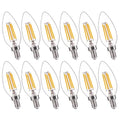 FLSNT 60W Equivalent LED Chandelier Light Bulbs, Dimmable LED B11 E12 Candelabra Base Bulbs, 3000K Warm White, 500LM, 12 Pack - color: 3000k Warm White, size: 12 Count (Pack of 1)