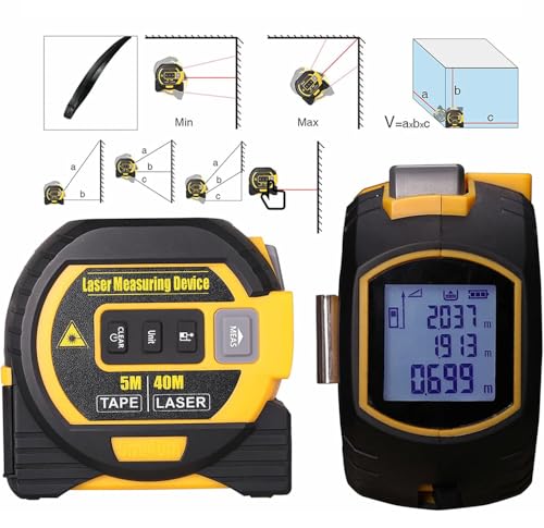 The 3-in-1 Almighty Laser Measuring Tools Ruler,16Ft Ruler 131Ft Laser - color: Blue, size: Laser 135 ft