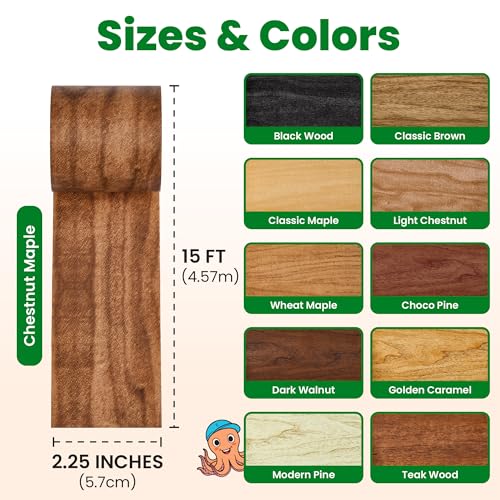 ECOHomes Wood Grain Repair Tape (Chestnut Maple, 2.25 Inch x 15 Feet) - color: Chestnut Maple, size: 2.25 Inch By 15 Ft