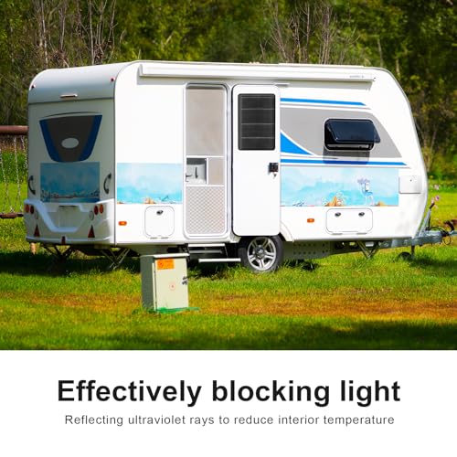 RV Door Window Shade Cover - Magnetic RV Blackout Window Cover with UV Protection and Privacy Features (25 * 16 in) Foldable Magnet Design, Waterproof Fabric (Black, 2 Pack (25"L x 16"W)) - color: Black, size: 2 Pack (25"L x 16"W)