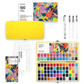 Grabie Set of 100 Color Watercolor Paint Set with Brush Pens - color: 100 Colors（New）