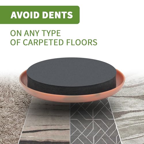 Furniture Sliders for Carpet 8 PCS - 2 1/2" Brown Coffee - size: 8 PCS 2 1/2 inch Brown Coffee