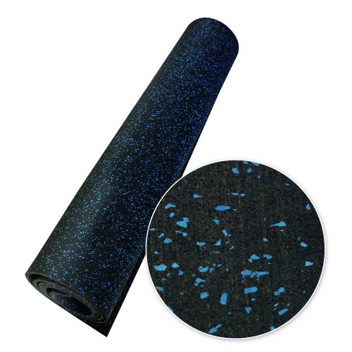Rubber-Cal Elephant Bark Rubber Flooring - 3/16" Thick - color: Blue Dot, size: 54"L x 48"W x 0.2"Th