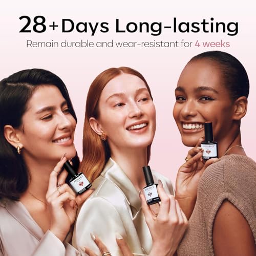 modelones French Tip Gel Nail Polish Set 2 Pcs 15ml Black and Milky Pink - color: A1-French Muse
