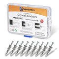 Drywall Anchors and Screws Kit, 100 Pcs Self Drilling Drywall Anchors, 50 Pcs Zinc Sheetrock Anchors and 50 Pcs #8 x 2 Metal Screws, Heavy Duty Hollow Wall Anchors, 75 Lbs Hanging Mounting - size: #8 x 2"