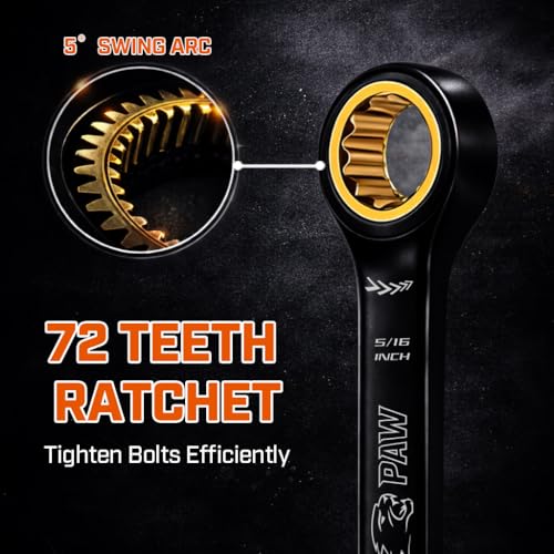 ironcube 16-Piece SAE/Metric CR-V 72-Tooth Ratcheting Wrench Set - size: 16- Pcs Regular-Length
