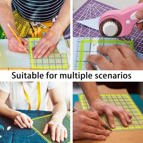 UOOU 4.5 inch Quilting Ruler, Square Quilting Square Sewing Ruler - color: Green-Small