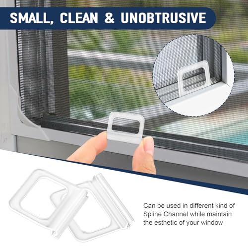 Window Screen Pull Tabs 30Pack Universal Replacement Screen Lift Tabs White