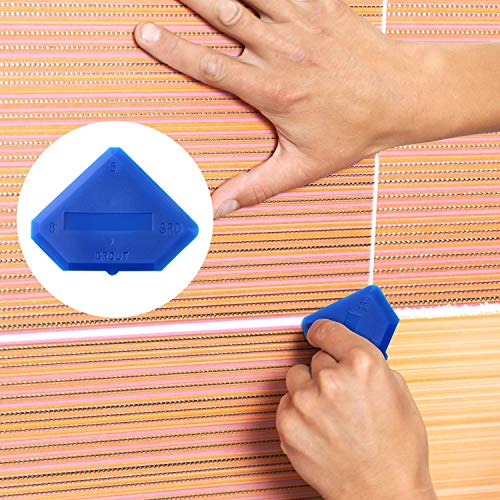 Outus 2 Pieces Caulking Tool Set Silicone Sealant Grout Tool for Kitchen Bathroom Floor Sealant Sealing(Blue) - color: Blue