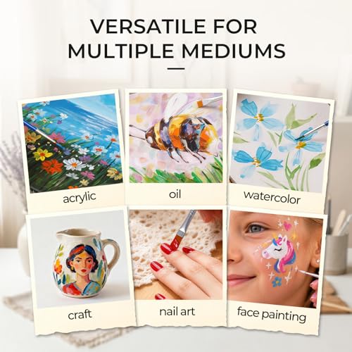 Smallbudi 168 PCS Small Paint Brushes Bulk for Kids Classroom - size: 84Flat+84round