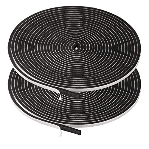 2 Rolls Weather Stripping,1/4 Inch Wide X 1/8 Inch Thick Foam Seal Tape High Density Foam Strip Self Adhesive,Closed Cell Foam Tape Seal Strip,16 Feet Long Each - size: 1/4"W x 1/8"T x 32FT