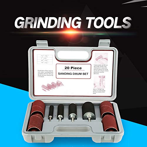 Speed Drum Sander Kit, Spindle Sanding Drum Sander Tool Kit Set with Case for Drill Press, for Sanding Contours, Flexible Shaft, Home Improvement