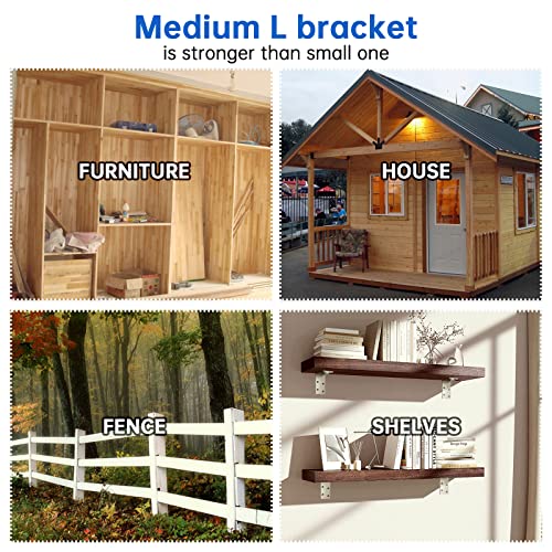 (8PCS) 3x3x1.5 L Brackets Heavy Duty, Galvanized Corner Brace - size: 3x3x1.5“ ( 8 Pack)