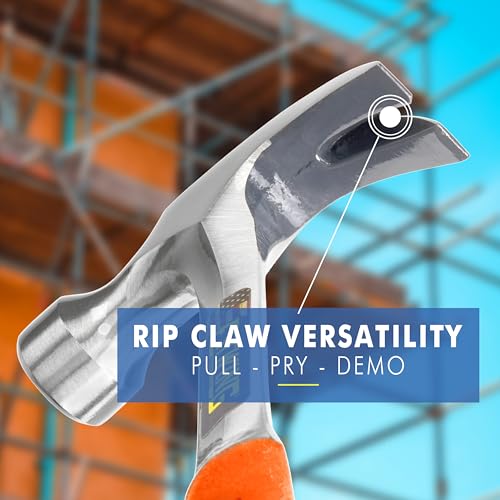 ESTWING Curved Claw Hammer, 20 oz Smooth Face, Shock Reduction Grip, EO-20C - size: 20 oz (Ounces)