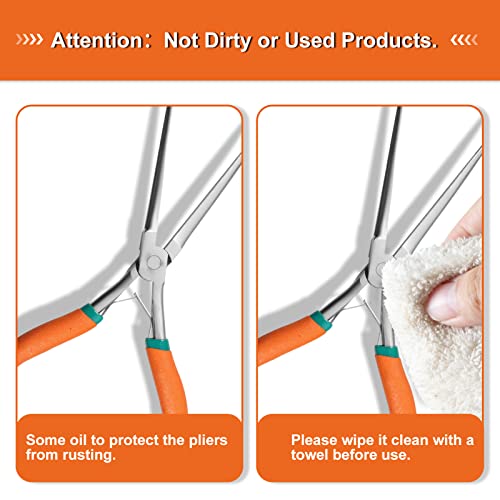 Long Reach Needle Nose Pliers 7" Thin Extra Long Needle Nose Plier - style: Sharp Point