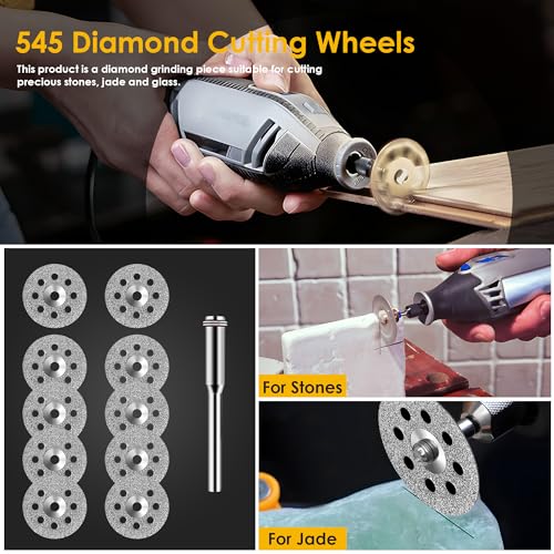 44 Pcs Pink Cutting Wheel Set Compatible with Plastic for Rotary Tool - color: Pink
