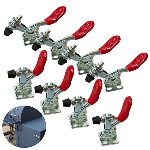 Small Quick Release Horizontal Toggle Clamp 201A Hand Tool 60 lbs / 27kg (201-8PACK) - style: 201-8PACK