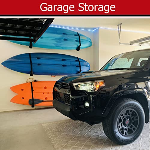 Kayak Storage Hooks, Wall Mount Garage Canoe Storage Hangers for Kayaks or Paddleboards, Heavy Duty Wall Rack - style: 150LBS Capacity
