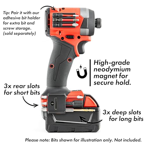 Simon Tools Magnetic Bit Holder for Drill and Impact Driver | Universal Drill Bit Holder and Impact Bit Holder | Compatible with Milwaukee M18, DeWalt, Ryobi, Makita