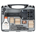 Wolfcraft Universal Dowelmaster Set, 78 Pcs. I 4645000 I The Complete Starter Set For All Standard Wood Dowel Joints