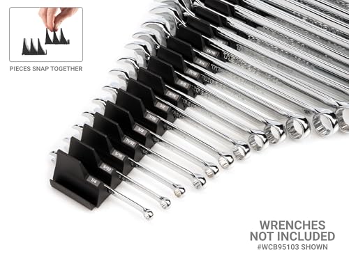 TEKTON 40-Tool Modular Wrench Organizer Set | OTM92140 | Black - color: Black