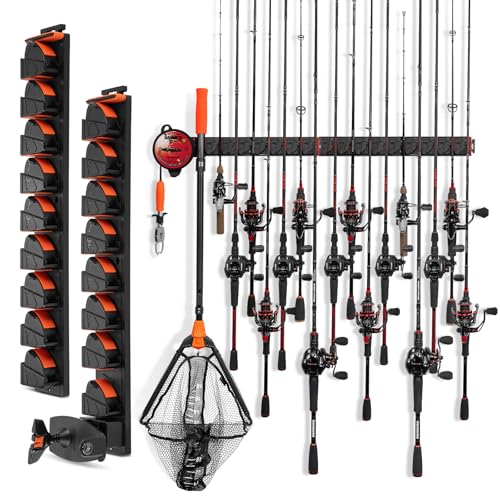 KastKing GravityLock V8 & V9 Fishing Rod Holder, Holds 17 Fishing Rods - color: V8 & V9 2-pack (store 17 combos)