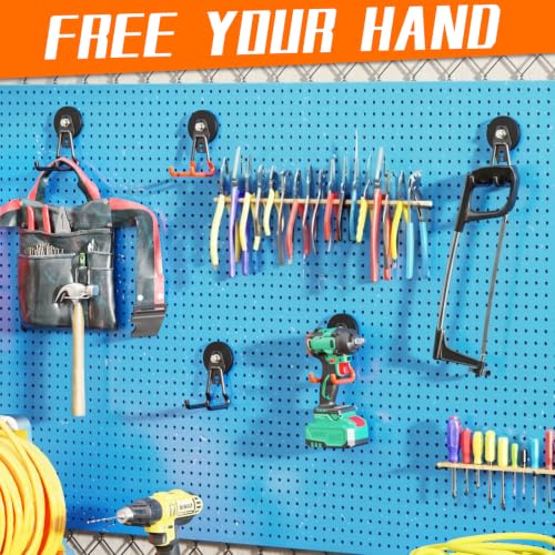 Heavy Duty Magnetic Garage Hooks,4 Pack Strong Large Magnet Hook for Power Drill,Garden Tools,Hose,Pegboard,Garage, Workshop,Magnetic Storage Hooks for Indoor Outdoor Hanging(Black) - style: 2.59" Medium L Black 4PC