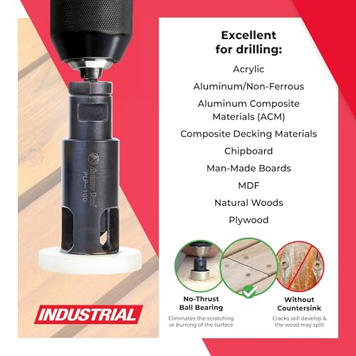 Amana Tool Woodworking Countersink Set, AMS-626, 3-Piece | Carbide Tipped with Adjustable Depth Stop and No-Thrust, No Marring Ball Bearing, with Plug Planer and Cutter Pack - style: AMS-626, 3-Pc