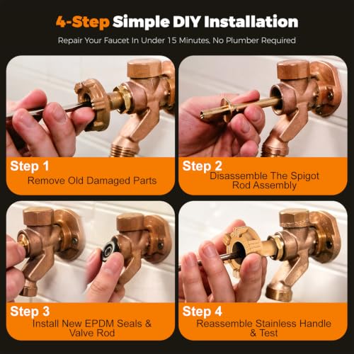 RK-14MH Outdoor Faucet Repair Kit for Woodford Model 14 & 18 Wall Hydrant - color: RK-14MH