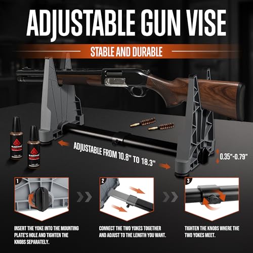 GLORYFIRE Elite Universal Gun Cleaning Kit, 2 x 1oz Oil with Stand and Rods - size: 61PCS