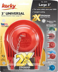 Korky 3070BP Large 3" 2X High Performance Universal Toilet Flapper, Red (Pack of 6) - size: 3 In. (Pack of 6)