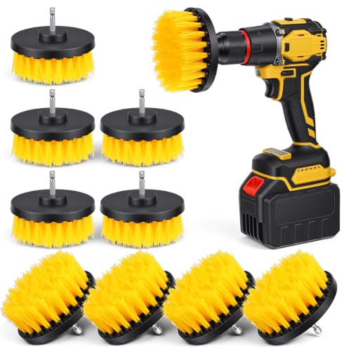 10pcs Drill Brush attachments for Cleaning Scrub Brush for Drill Drills brushs Set Drills brushs for car Detailing dril Brushes Power Scrubber for Bathroom Surfaces Tub Grout Shower Car
