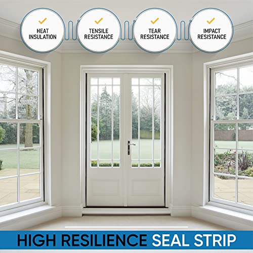 Adhesive V Shape Weatherstrip, Weather Stripping Door Seal Strip Foam Door Frame Insulation Side Jamb Bottom Groove Gap Filler Soundproof V Weatherstripping (Black, 1/2 in x 1/2 in x 26 Ft) - color: Black