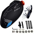 DAWAY Bike Repair Tool Kits - Bicycle Repair Bag & 120 PSI Bike Pump or Saddle Bag Set, with 16 in 1 Bicycle Multitool, Bike Tire Levers Wrench, Portable Patches Fixes - Practical Cycling Accessories - style: bike tool kits with saddle bag