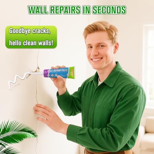 JETMORE 12 Pcs Drywall Repair Kit, 3 x 3.5 oz Wall Repair Paste for Cracks | Wall hole filler repairs nail holes, cracks and dents, Spackle wall repair suits sanding and repainting after application