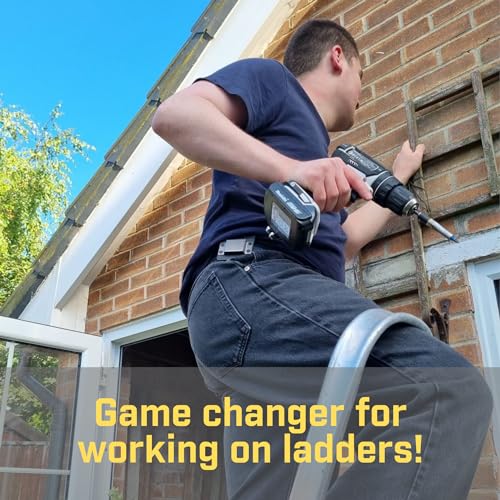 Holstery DriverMaster | Clip-On Tool Belt Drill Holder - Simple Hook Holster for Cordless Drill, Impact, Nailer, Tape Measure, or Any Tools with Hanger Clips - style: DriverMaster PRO
