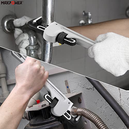 MAXPOWER 14-Inch Pipe Wrench, 2-inch Jaw Capacity - size: 14-inch, style: Straight Pipe Wrench