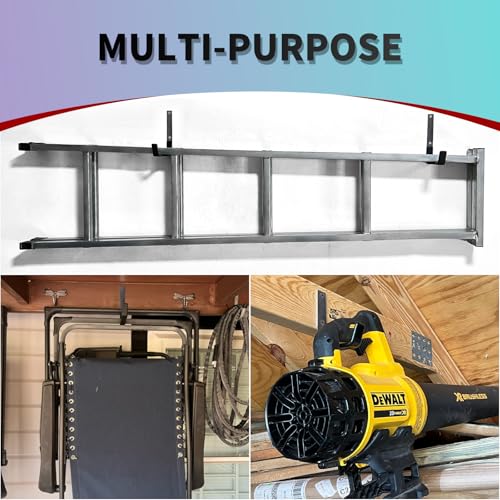 Heavy Duty Wall Hooks, Utility Hooks, Tool Organizer - Large Steel U Hooks for Garage & Garden, Hose Hanger (2 Pack) - size: Large