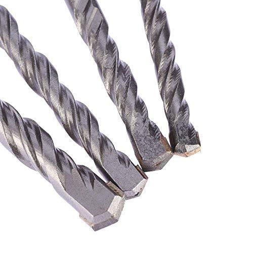 Rotary Hammer Bit Set with SDS Plus Shank,Carbide Tip,6+8+10+12mm - 4pcs